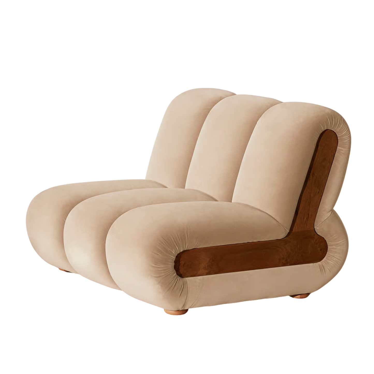 Soho Home- Noelle Sectional Armchair- Velvet Porcelain