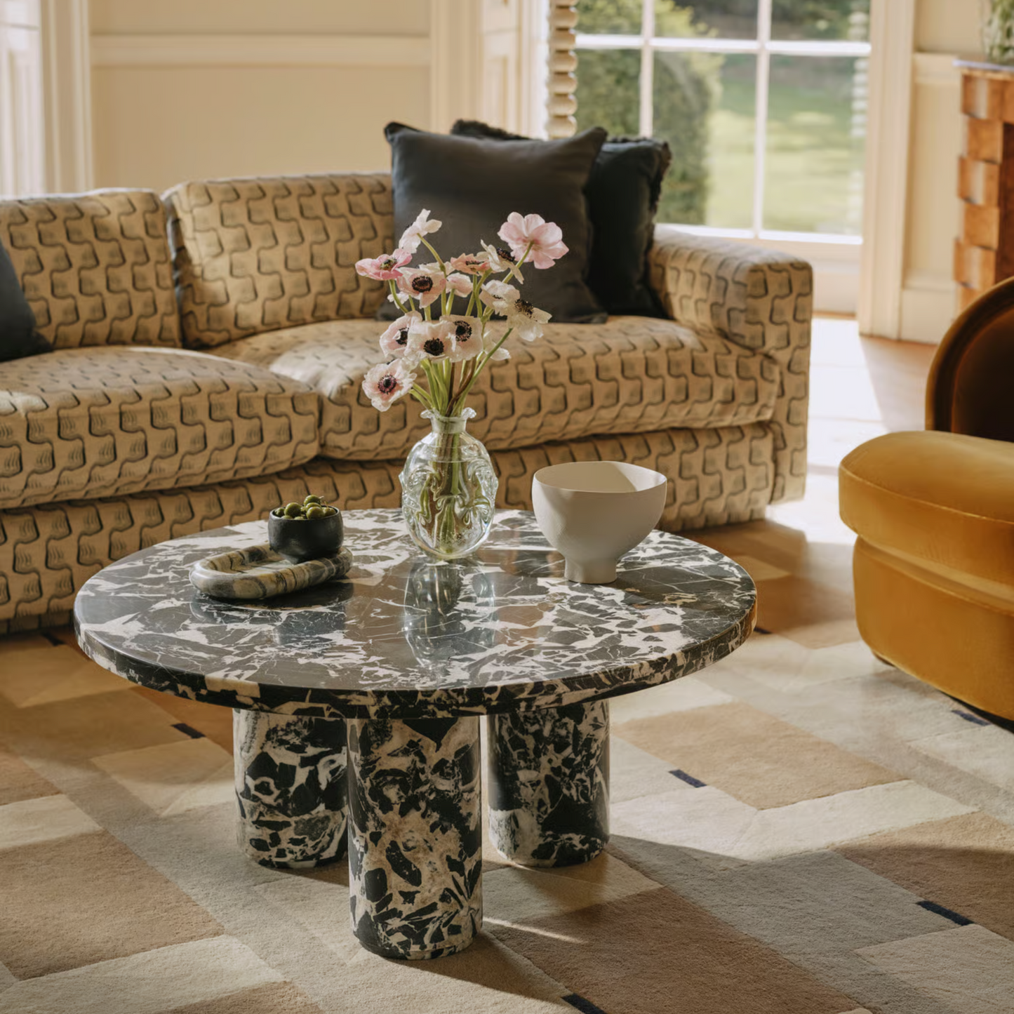 Soho Home - Tisbury Coffee Table, Noir Grande Marble