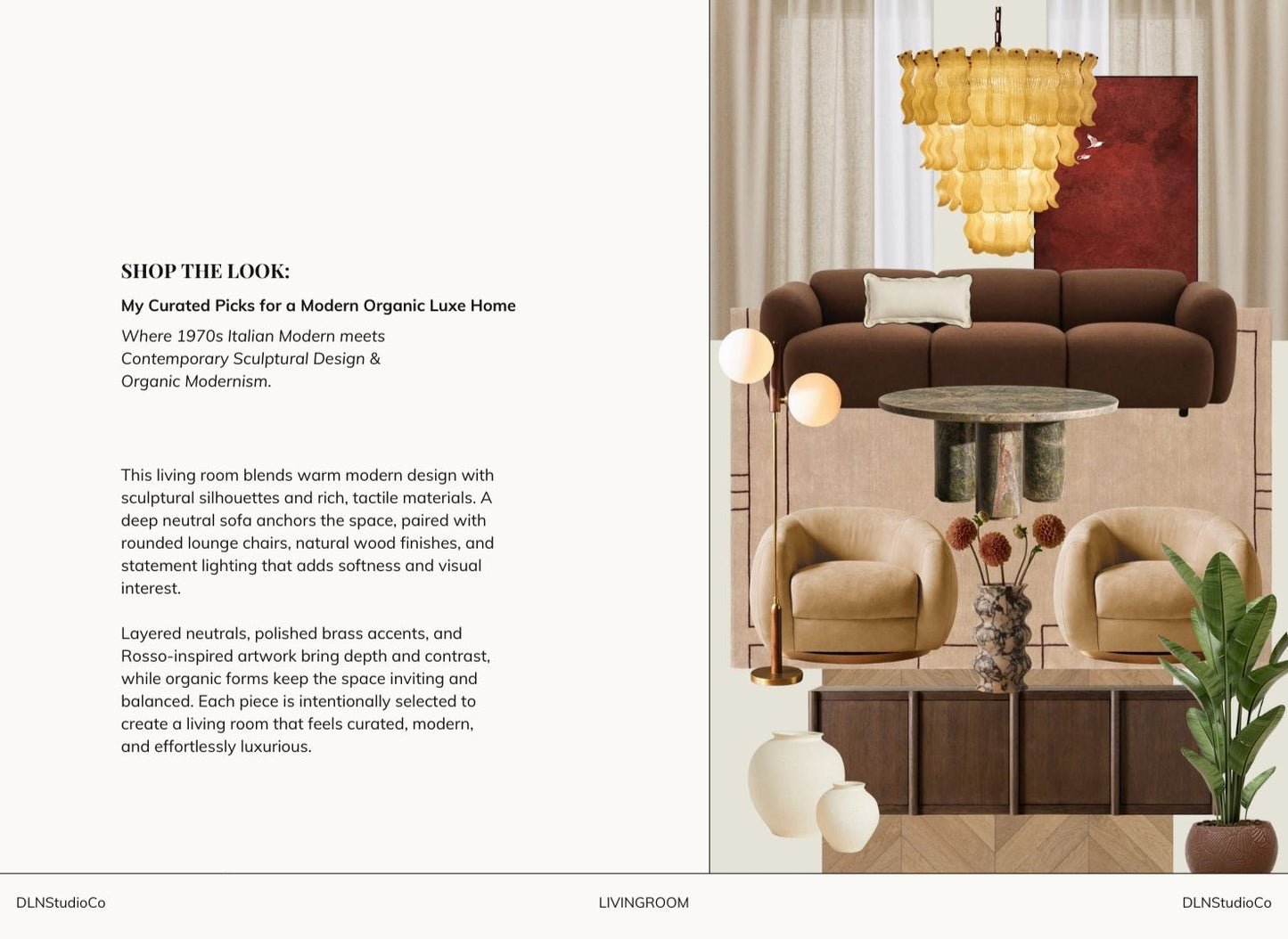 Modern Living Room – Digital Design Guide & Shoplist