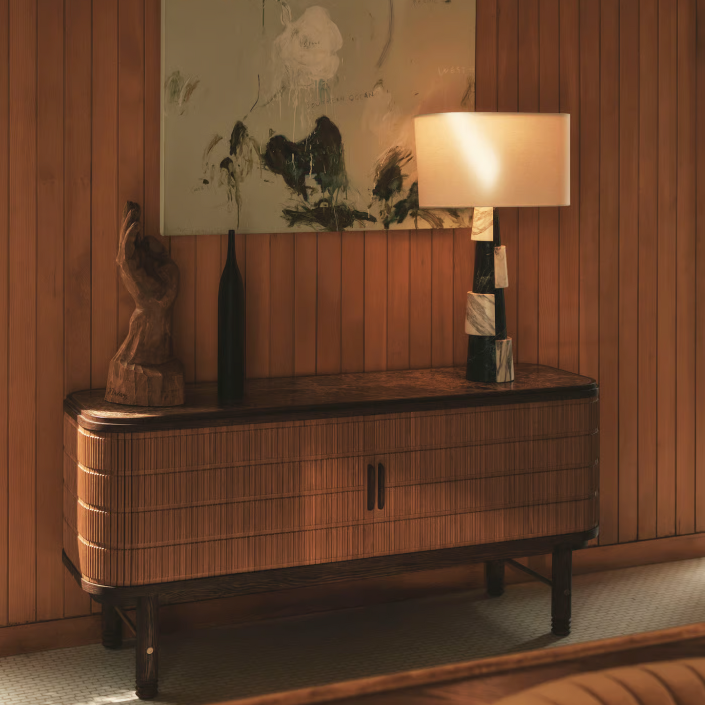 Soho Home - Cullen Sideboard, Dark Emperador Marble