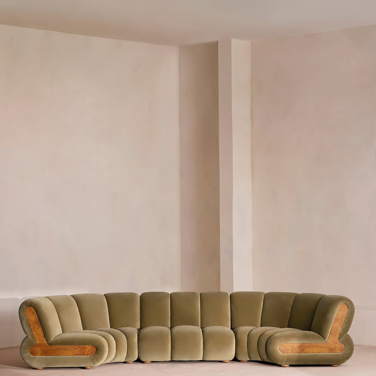 Soho Home- Noelle Sectional Curved Sofa