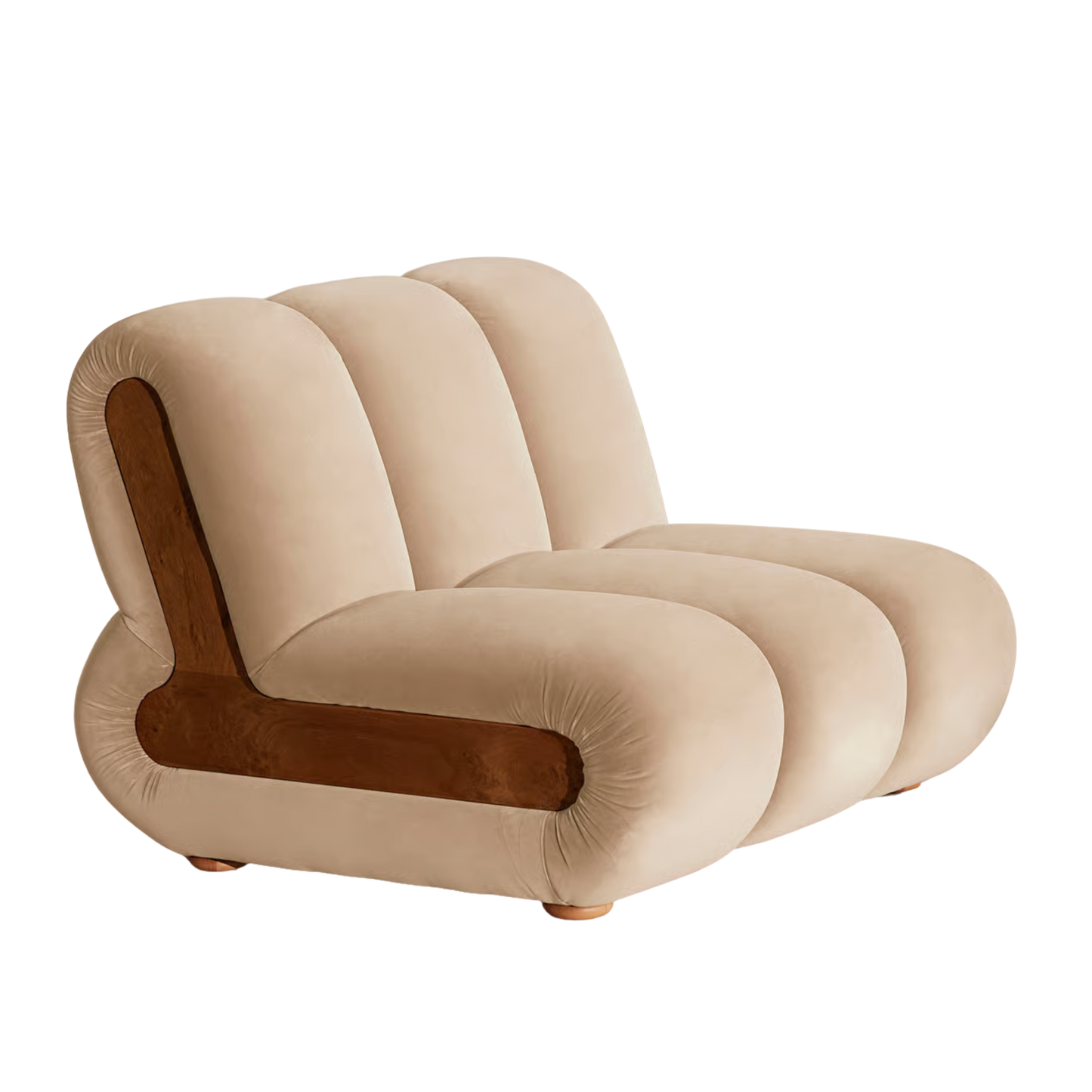 Soho Home- Noelle Sectional Armchair- Velvet Porcelain