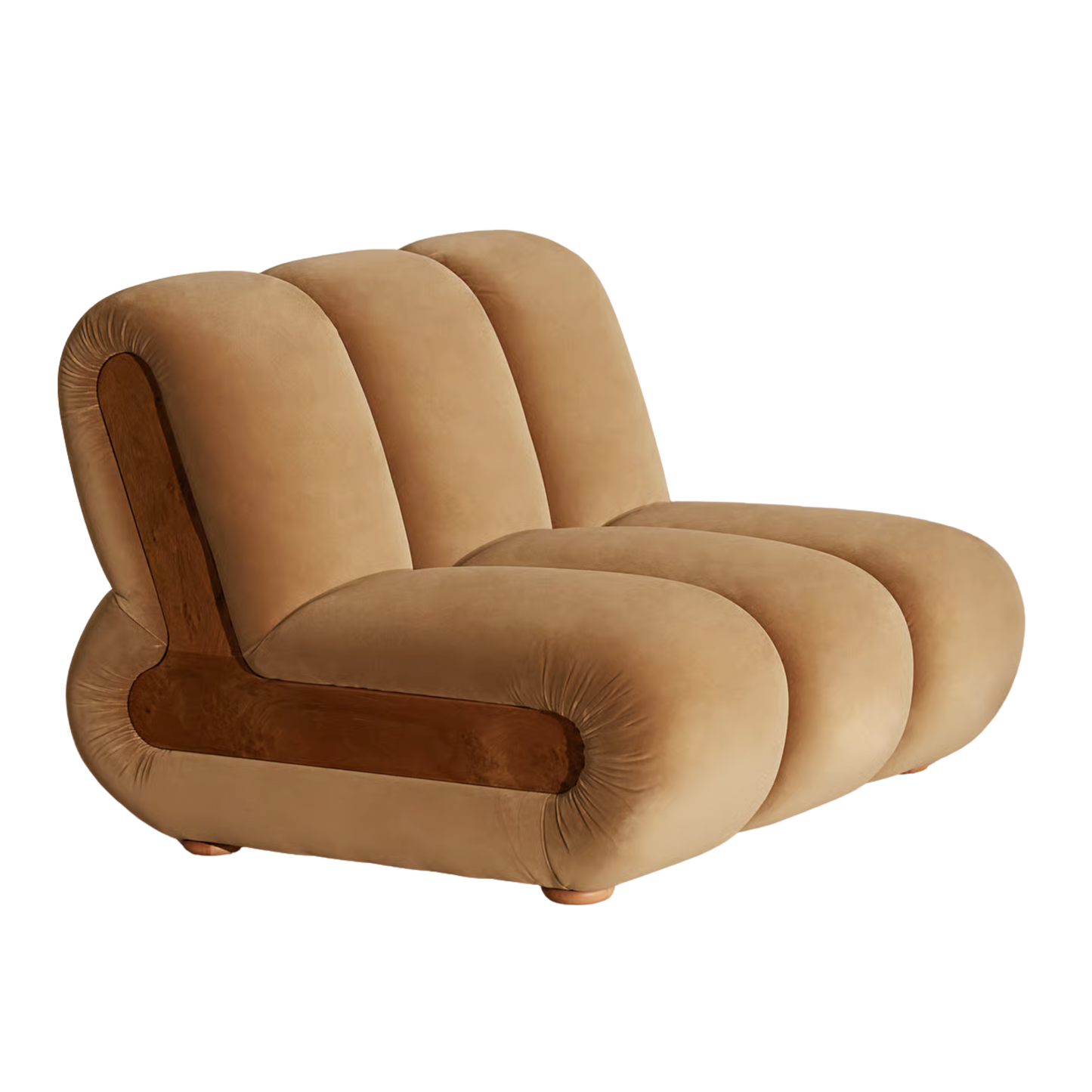 Soho Home- Noelle Sectional Armchair- Velvet Camel