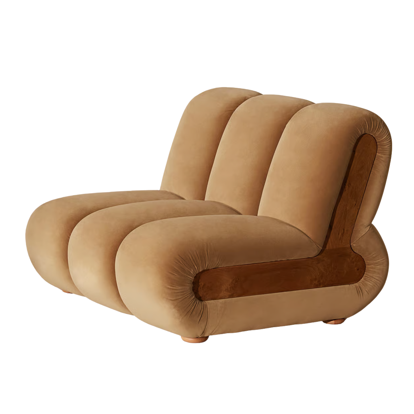 Soho Home- Noelle Sectional Armchair- Velvet Camel