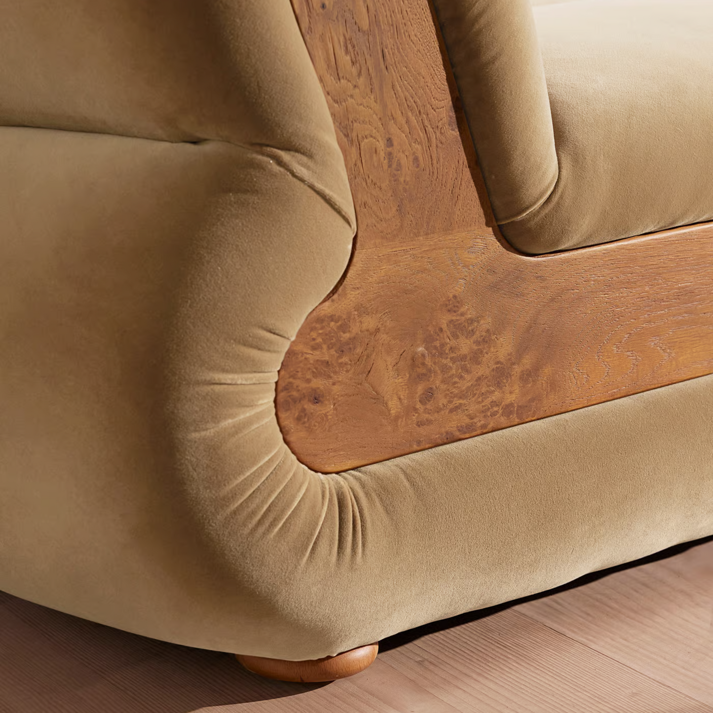 Soho Home- Noelle Sectional Armchair- Velvet Camel