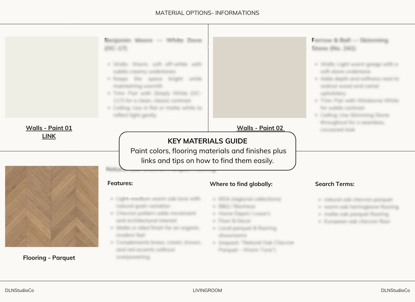 Modern Living Room – Digital Design Guide & Shoplist