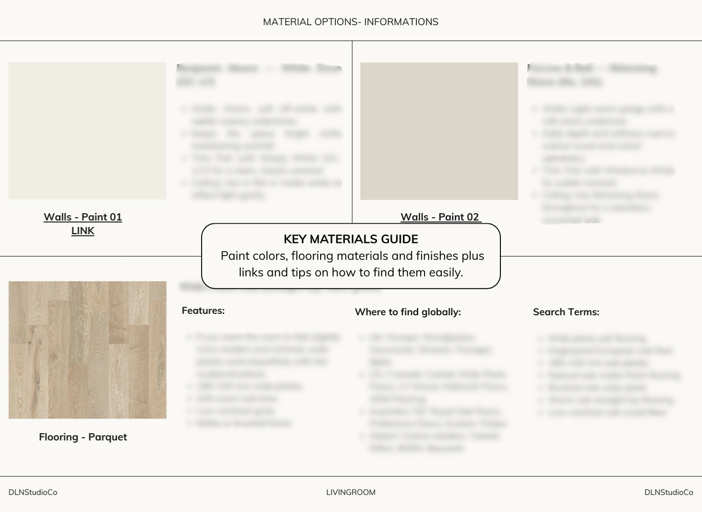 Modern Living Room – Digital Design Guide & Shoplist