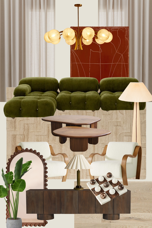 Modern Living Room – Digital Design Guide & Shoplist