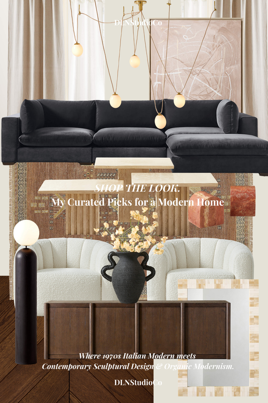 Modern Organic Living Room – Digital Design Guide & Shoplist