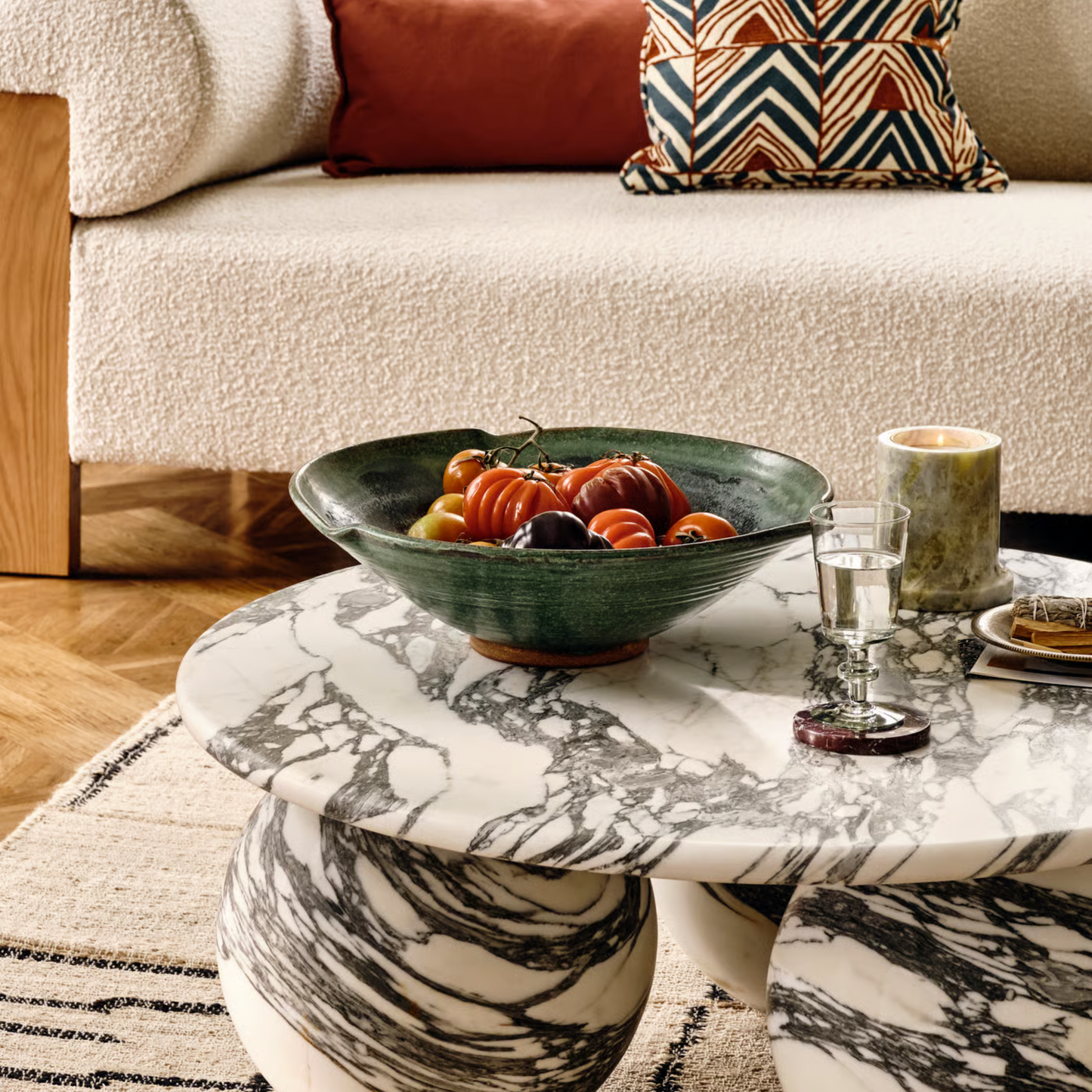 Soho Home - Oxley Coffee Table, Arabescato Corchia Marble